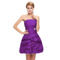 Grace Karin Strapless Purple Homecoming Vestidos para festa Backless Taffeta Vestidos Largos Short Homecoming Vestidos CL4098-3 #